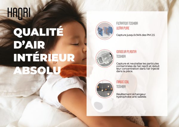 Pack complet clim prêt à poser HOARI Toshiba – monosplit – 2,5 kW