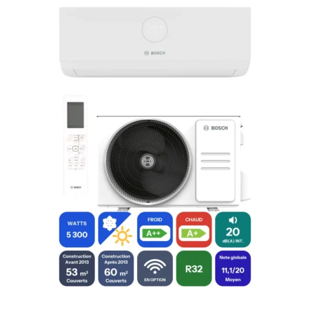 Clim Bosch Climate 3000i 5,3 kW prête à poser