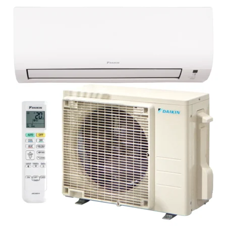 Climatisation réversible Daikin Comfora 5 kW — unité intérieure FTXP50N, groupe extérieur RXP50N et télécommande