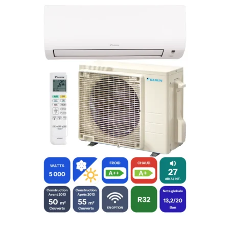 Clim Daikin Comfora 5 kW prête à poser