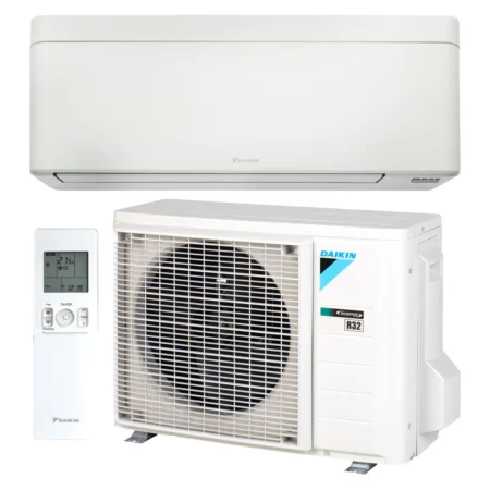Climatisation réversible Daikin Stylish 2 kW — unité intérieure FTXA20C, groupe extérieur RXA20A8 et télécommande