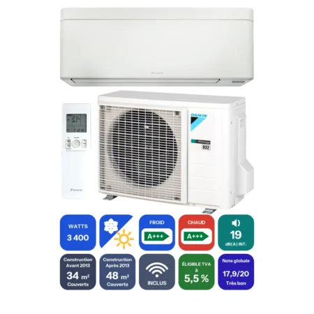 Clim Daikin Stylish 3,4 kW prête à poser