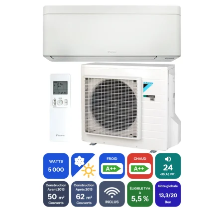 Clim Daikin Stylish 5 kW prête à poser