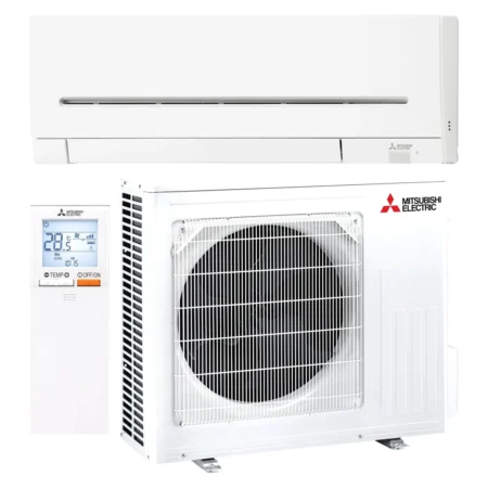 Climatisation réversible Mitsubishi Electric MSZ-AP 6,1 kW — unité intérieure MSZ-AP60VG2, groupe extérieur MUZ-AP60VG2 et télécommande