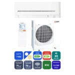 Clim Mitsubishi Electric MSZ-AP 7,1 kW prête à poser