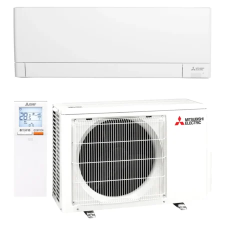 Climatisation réversible Mitsubishi Electric MSZ-AY 4,2 kW — unité intérieure MSZ-AY42VGK2, groupe extérieur MUZ-AY42VG2 et télécommande