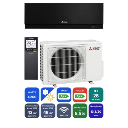 Clim Mitsubishi Electric MSZ-EF 4,2 kW prête à poser