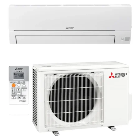 Climatisation réversible Mitsubishi Electric MSZ-HR 5 kW — unité intérieure MSZ-HR50VFK2, groupe extérieur MUZ-HR50VF2 et télécommande