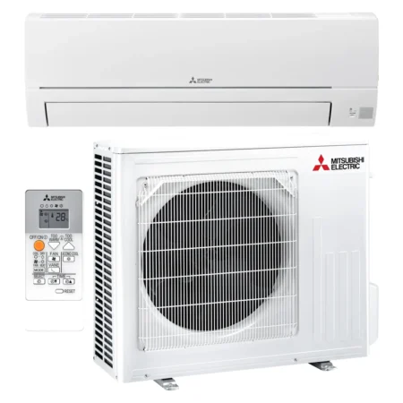 Climatisation réversible Mitsubishi Electric MSZ-HR 7,1 kW — unité intérieure MSZ-HR71VF2, groupe extérieur MUZ-HR71VF2 et télécommande