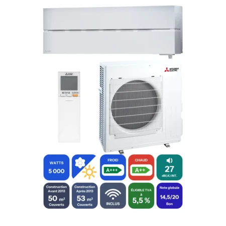 Clim Mitsubishi Electric MSZ-LN 5 kW prête à poser