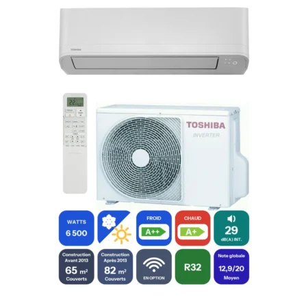 Clim Toshiba Naka 6,5 kW prête à poser