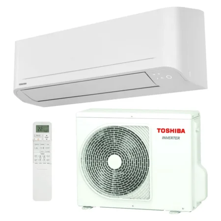 Climatisation réversible Toshiba Yukai 1,5 kW — unité intérieure RAS-B05E2KVG-E, groupe extérieur RAS-05E2AVG-E et télécommande